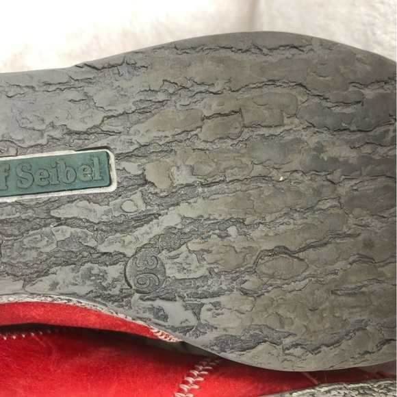 Josef Seibel Red Leather Lace Up Walking Shoes/Sneakers Size 36 (5.5) - Picture 5 of 10